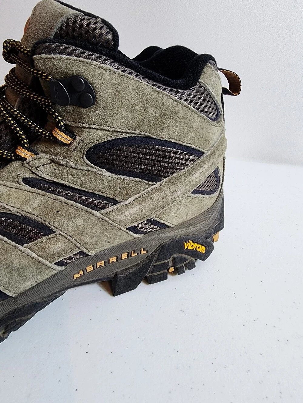 Merrell Mid Moab 2 J06045 Mid Ventilator Brown Suede Hiking Boots Men's US 12